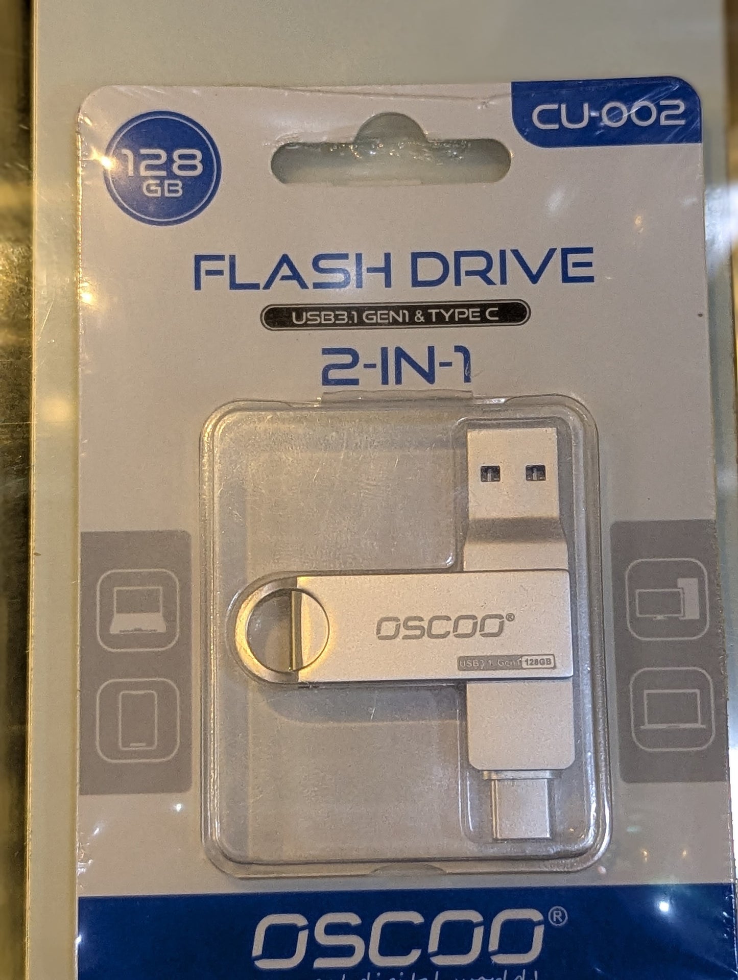 FLASH DRIVE 128GB 2IN1 USB