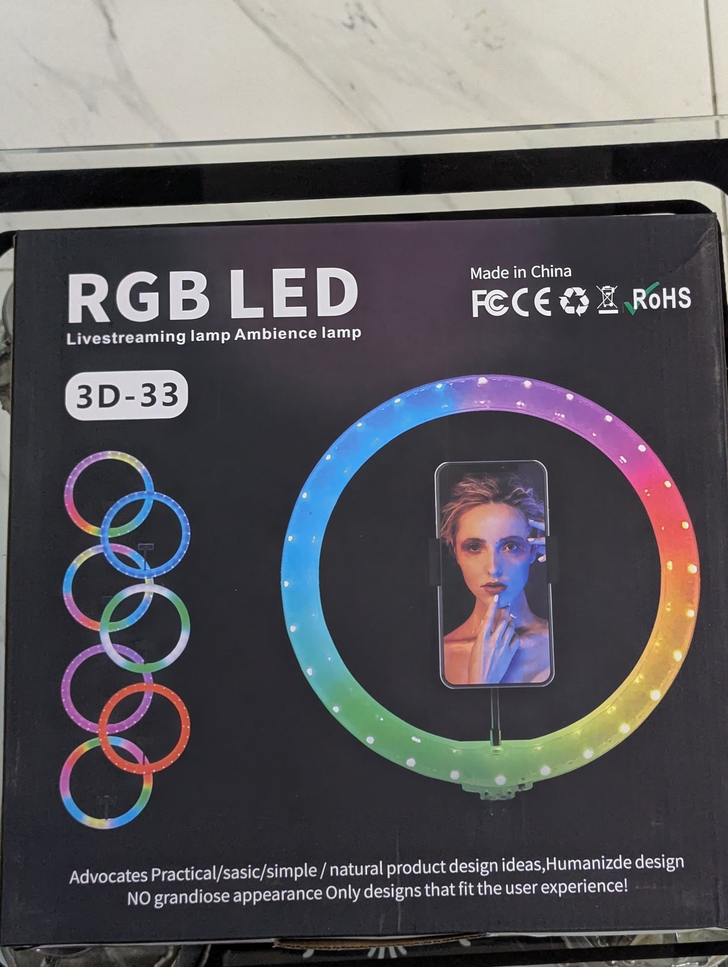 33cm 3D 13-inch RGB LED Ring Light