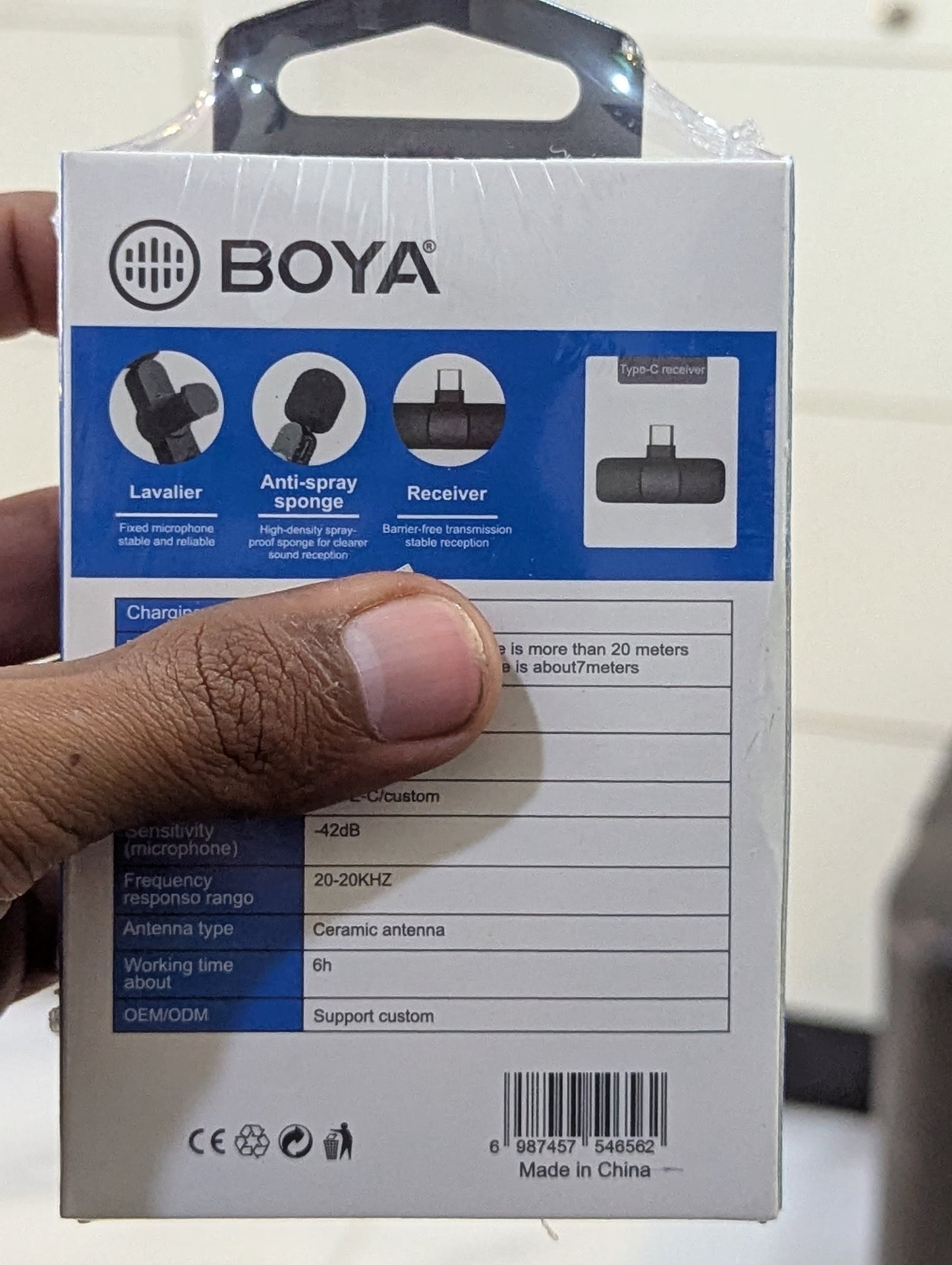 Boya BY-MW3 Wireless Microphone For iPhone & Android Type-C User